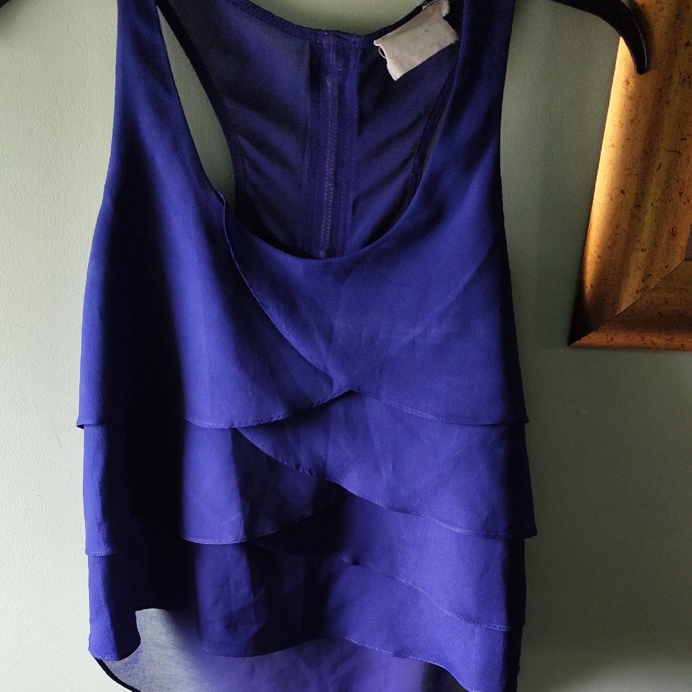 Women's Layered Royal Blue Sleeveless Top